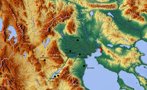 Figure 3. Map of western Macedonia with main mountains and rivers