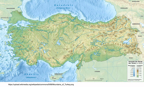 Figure 1. Geographical map of Turkey