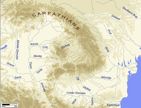 Figure 1. Map of southern and eastern Central Europe